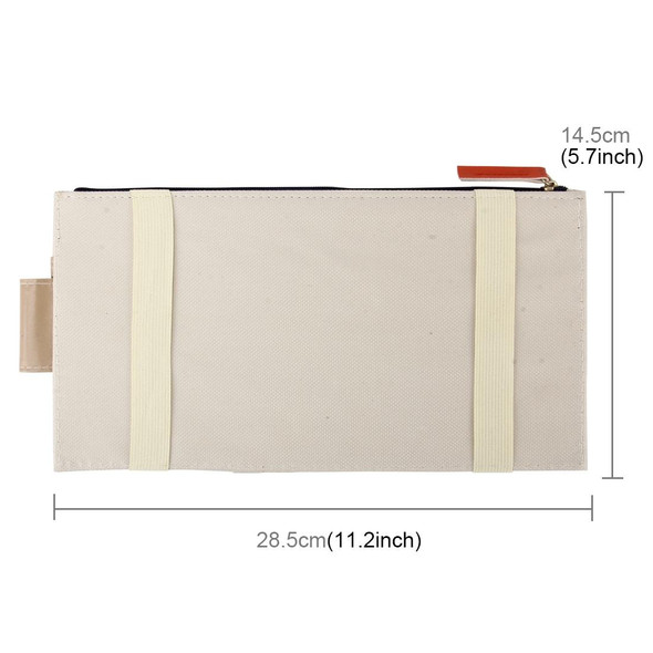 Multi-functional Auto Car Sun Visor Sunglass Holder Card Storage Holder Inner Pouch Bag(Khaki)