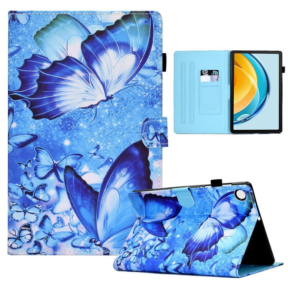 For Huawei Matepad SE 10.4 2022 Colored Drawing Stitching Flip Leatherette Tablet Case(Butterflies)