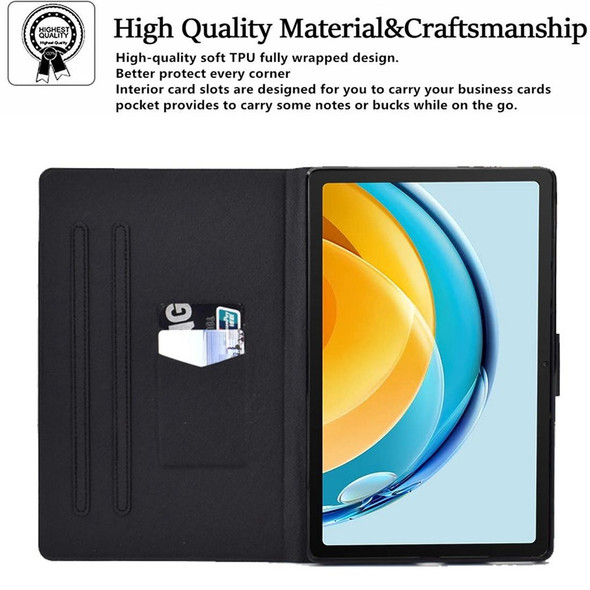 For Huawei Matepad SE 10.4 2022 Electric Pressed Colored Drawing Leatherette Tablet Case(Water Droplets)