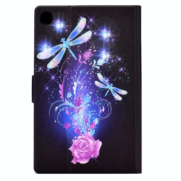 For Huawei Matepad SE 10.4 2022 Electric Pressed Colored Drawing Leatherette Tablet Case(Butterfly)