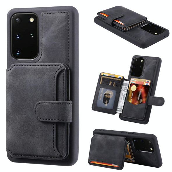 For Samsung Galaxy S20 Feel Dream Anti-theft Brush Shockproof Portable Skin Card Bag Phone Case(Black)