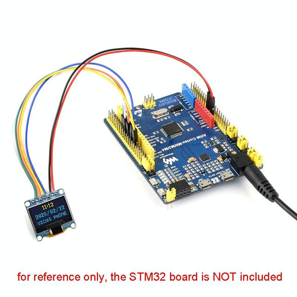 Waveshare 0.96 inch OLED Display Module, 12864 Resolution, SPI / I2C Communication(C Yellow Blue)