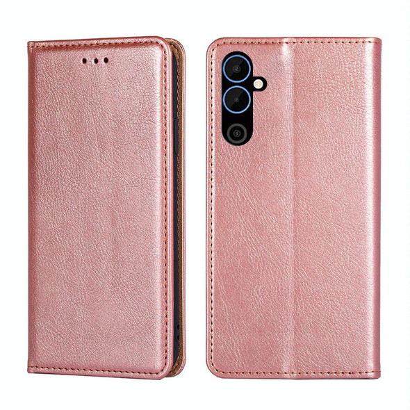 For Tecno Pova Neo 2 Gloss Oil Solid Color Magnetic Leatherette Phone Case(Rose Gold)