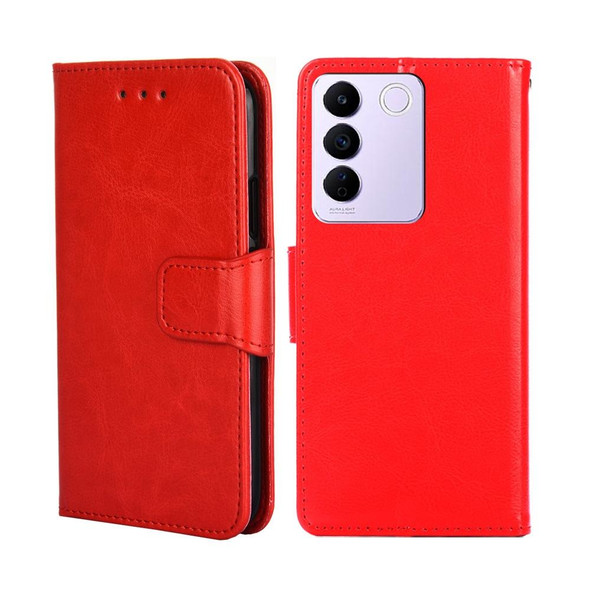 For vivo S16E Crystal Texture Leatherette Phone Case(Red)