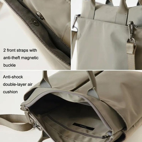 Business Briefcase Handbag / Shoulder Bag Dual-purpose Large Capacity Messenger Computer Bag, Size: Large(Black+Black PU Power Bag)