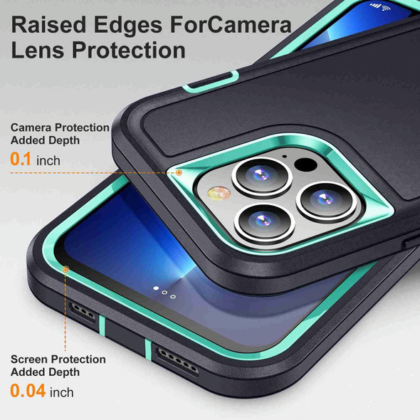 For iPhone 12 / 12 Pro Life Waterproof Rugged Phone Case(Dark Blue + Light Blue)