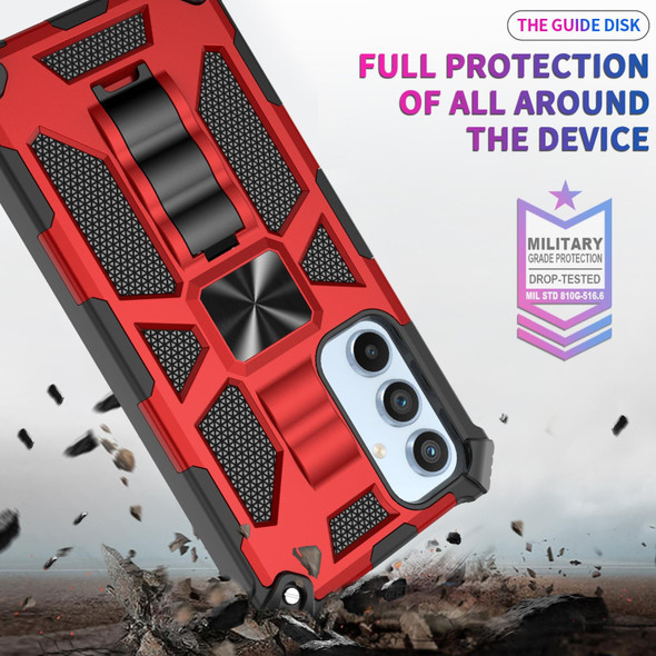 For Samsung Galaxy A54 5G Armor Shockproof TPU + PC Magnetic Protective Phone Case with Holder(Red)
