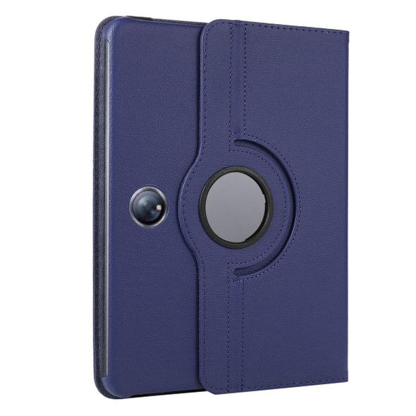 For OnePlus Pad / OPPO Pad 2 ENKAY 360 Degree Rotation Stand Litchi Leatherette Smart Tablet Case(Dark Blue)