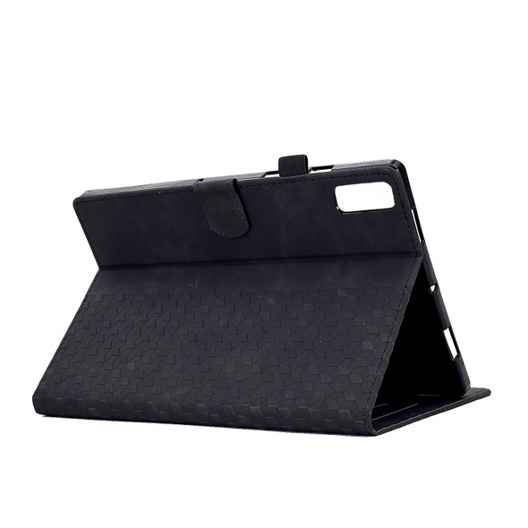 For Lenovo Tab P11 Gen 2 Rhombus Embossed Leatherette Tablet Case(Black)