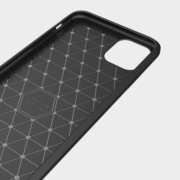 Brushed Texture Carbon Fiber TPU Case for iPhone 11 Pro(Black)