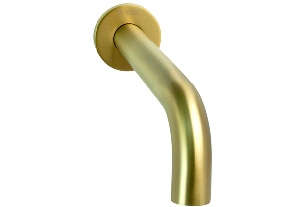 Devario Premio Round Wall Spout 24 200mm Brass