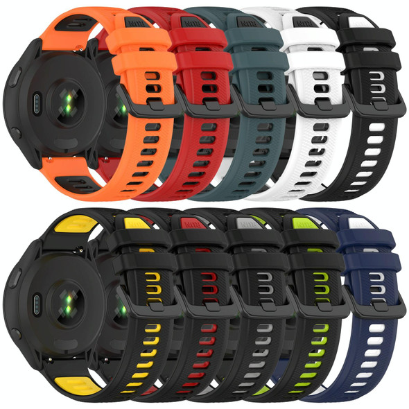 For Xiaomi Watch S1 Active 22mm Sports Two-Color Silicone Watch Band(Black+Yellow)