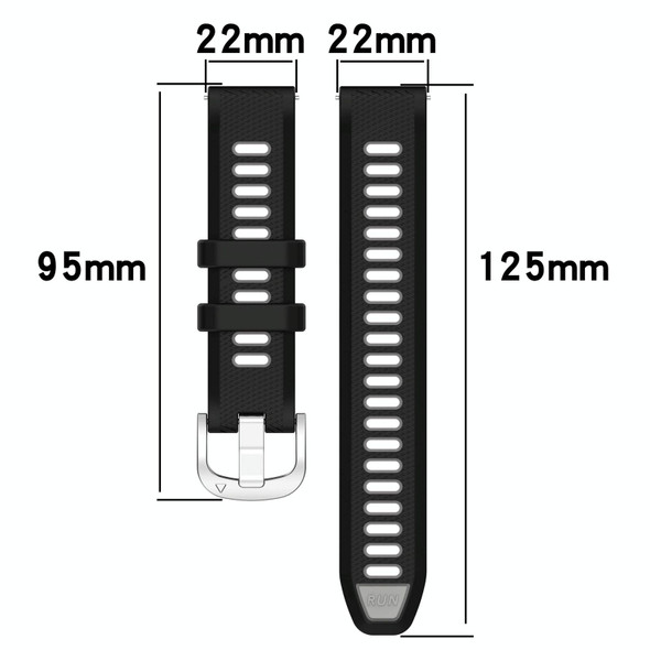 For  Xiaomi Haylou RS4 LS12 22mm Sports Two-Color Steel Buckle Silicone Watch Band(Grey+Yellow)