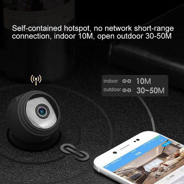 A9 1080P WiFi IP Action Camera Mini DV, Support Motion Detection & Infrared Night Vision(White)