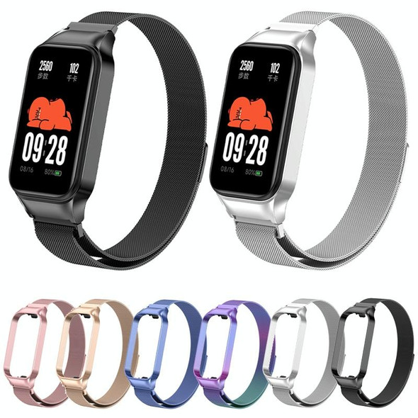 For Redmi Band 2 Milan Magnetic Metal Watch Band(Rose Gold)