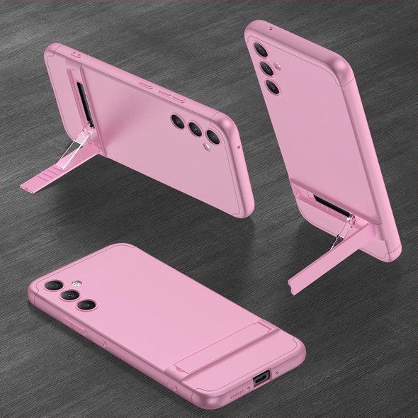 For Samsung Galaxy A34 5G GKK Three Stage Splicing Full Coverage PC Phone Case(Rose Gold)