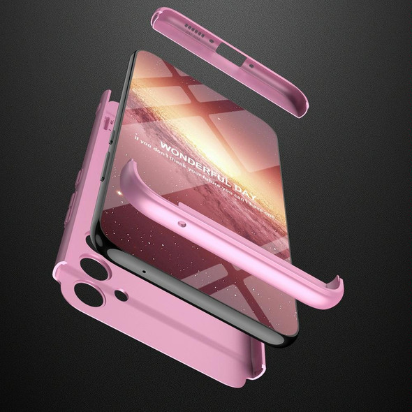 For Samsung Galaxy A34 5G GKK Three Stage Splicing Full Coverage PC Phone Case(Rose Gold)