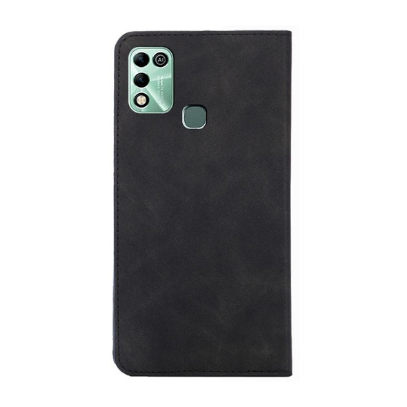 For Infinix Hot 11 Play Skin Feel Magnetic Horizontal Flip Leatherette Phone Case(Black)