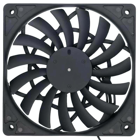 FANNE RIce Soul F12012 Desktop Chassis Ultra-thin 4pin Cooling Fan Intelligent PWM Speed Regulation(Black)