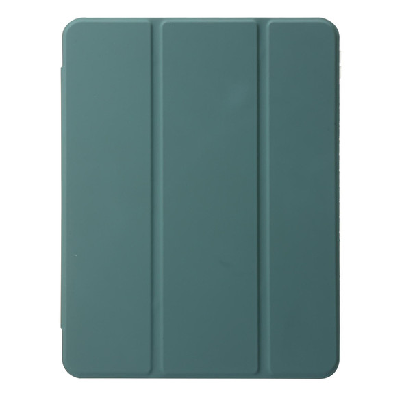 Clear Acrylic Leatherette Tablet Case For iPad Pro 11 2022/ 2021 / 2020 / 2018(Dark Green)