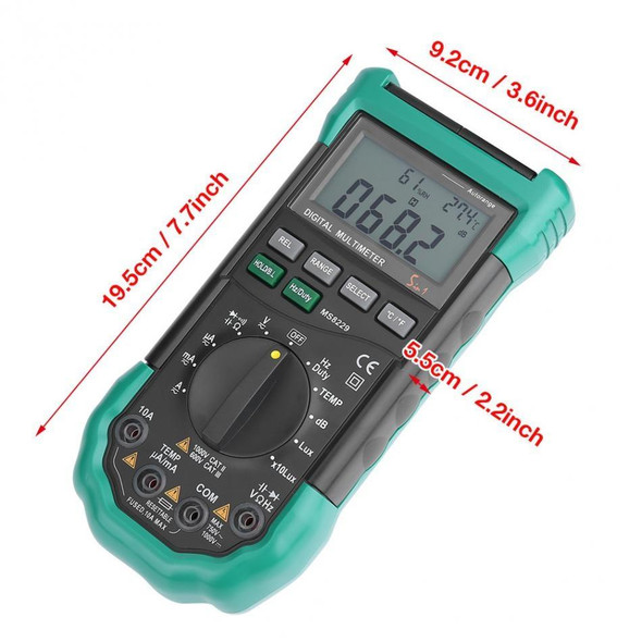 BSIDE MS8229 Digital Multimeter LUX Noise Meter Temperature Humidity Tester