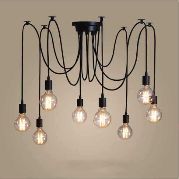 Nu Home 8 Cord Black Vintage Chandelier