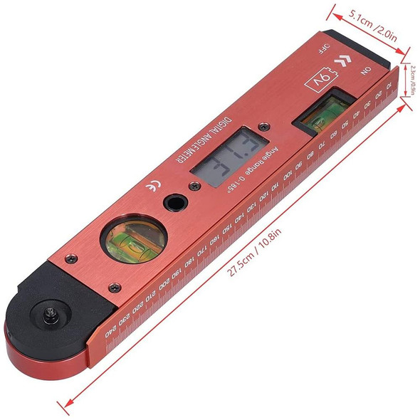 Digital LCD Display Angle Meter with Spirit Level