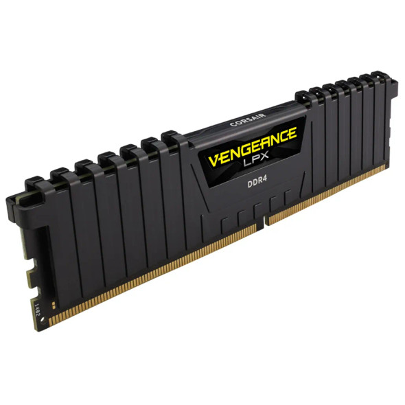 Corsair VENGEANCE® LPX 16GB (1 x 16GB) DDR4 DRAM 3000MHz C16 Memory Kit; 16-20-20-38; 1.2V; Black