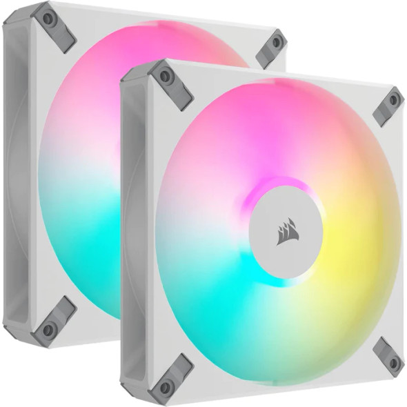 Corsair iCUE AF140 RGB ELITE 140mm PWM Dual Fan Kit White