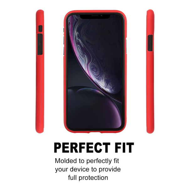 GOOSPERY SOFT FEELING Liquid TPU Drop-proof Soft Case for iPhone XR(Red)