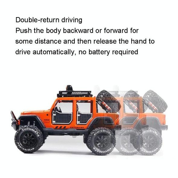 1:24 Simulation Alloy SUV Model Sound and Light Toys for Children(Orange)