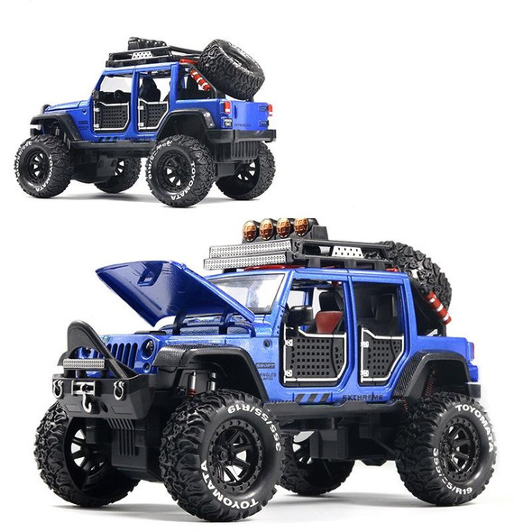 1:24 Simulation Alloy SUV Model Sound and Light Toys for Children(Blue)