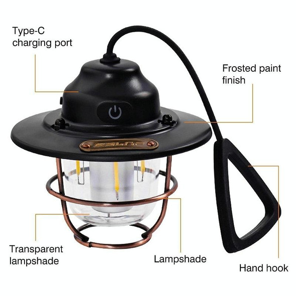 Outdoor Lighting Camping Light USB Rechargeable Horse Lantern(Green)