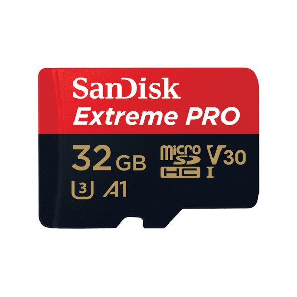 SanDisk Extreme Pro MICROSDHC 32GB And SD Adapter And Rescue Pro Deluxe 100MBS A1 C10 V30 UHS I U3