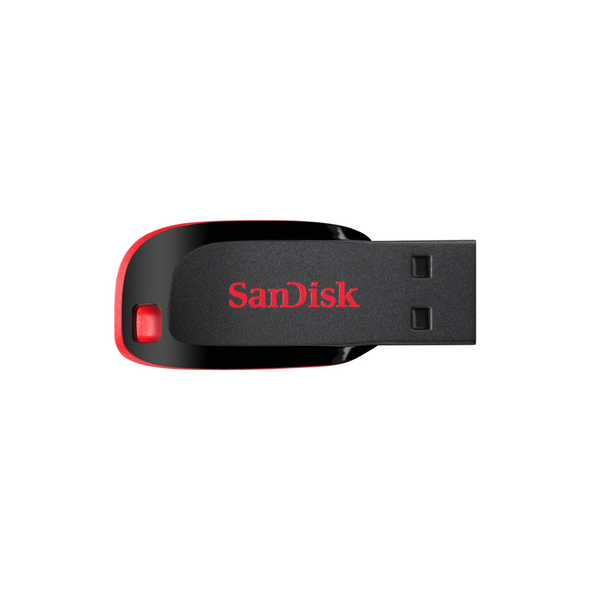 SanDisk 16GB Cruzer Blade USB 2.0 Flash Drive - Black/Red