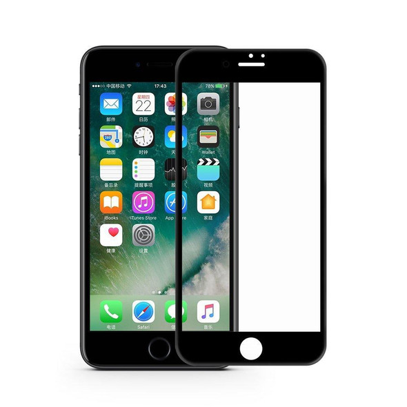 mocolo 0.33mm 9H 3D Round Edge Tempered Glass Film for iPhone 8 Plus & 7 Plus (Black)