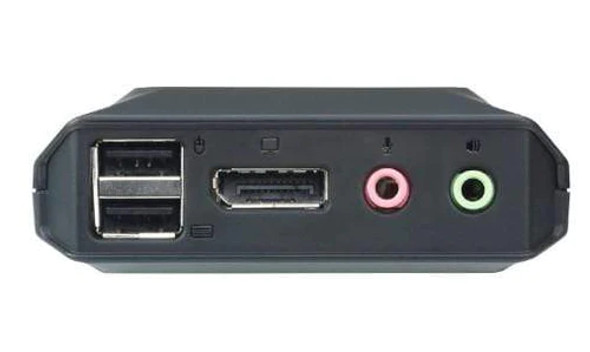 ATEN 2-Port USB Display Port Cable KVM Switch With Remote Port Selector