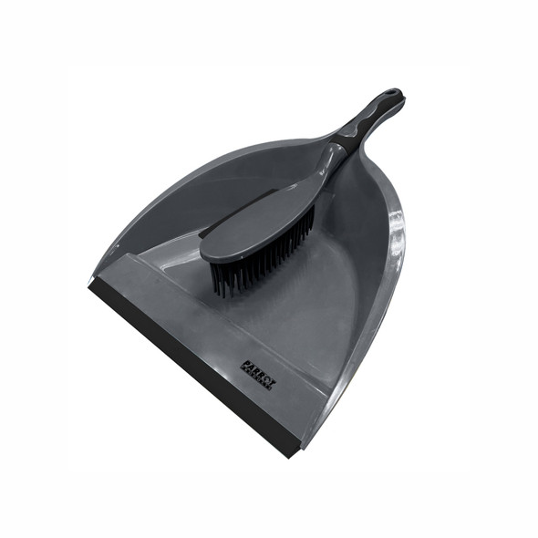 JANITORIAL RUBBER DUSTPAN AND BRUSH