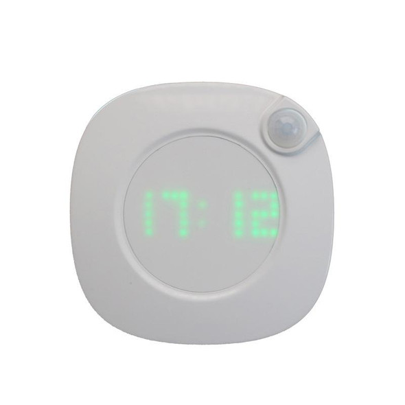 JMD-03 Human Body Infrared Sensor LED Night Light Wall Clock for Bathroom,Spec: Charging Model