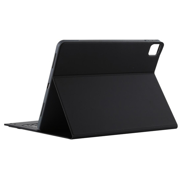 T129 Detachable Bluetooth Black Keyboard Microfiber Leather Tablet Case for iPad Pro 12.9 inch (2020), with Holder (Black)