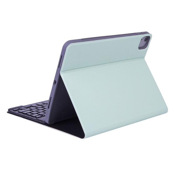 X-11B Skin Plain Texture Detachable Bluetooth Keyboard Tablet Case for iPad Pro 11 inch 2020 / 2018, with Pen Slot (Green)