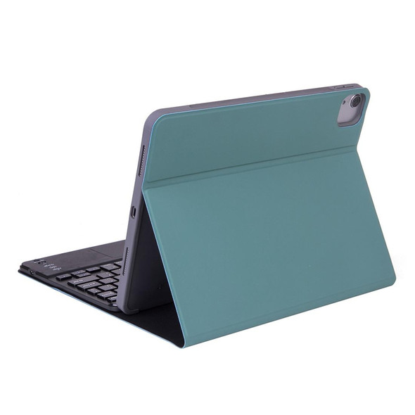 X-11BC Skin Plain Texture Detachable Bluetooth Keyboard Tablet Case for iPad Pro 11 inch 2020 / 2018, with Touchpad & Pen Slot(Dark Green)