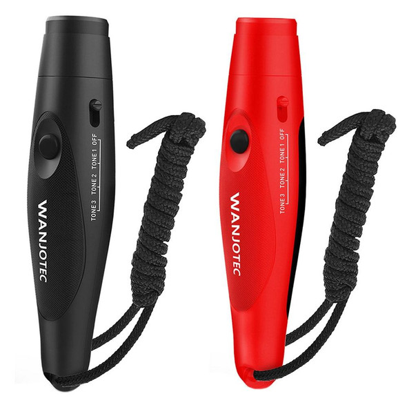WANJOTEC EW001 Large Volume Outdoor Training Referee Coach Electronic Whistle, Color: Black Red