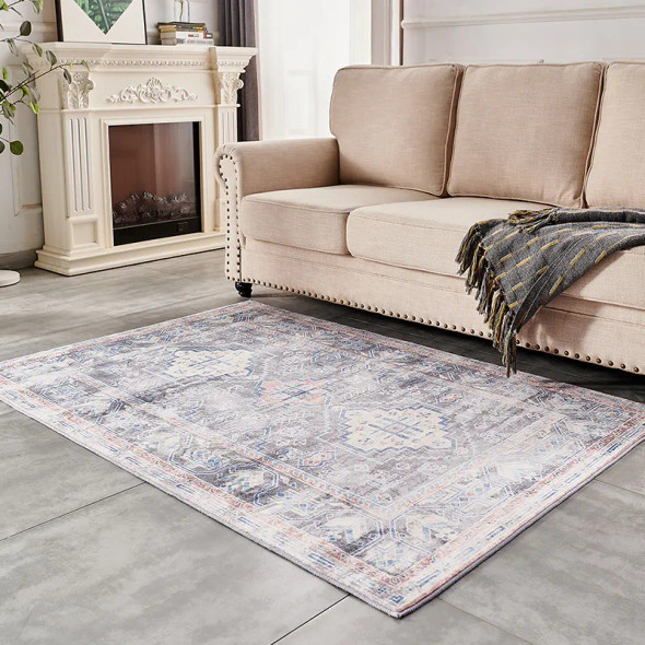 Tromso Velvet Print Rug - Fine Living