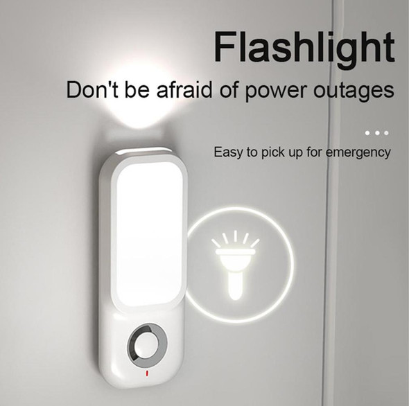LED Induction Night Light Intelligent Wireless Aisle Corridor Night  With Flashlight,Spec: Charging Model 