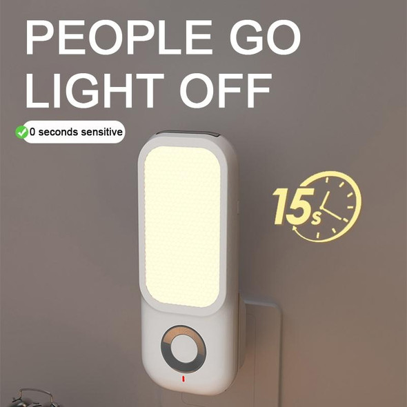 LED Induction Night Light Intelligent Wireless Aisle Corridor Night  With Flashlight,Spec: Dual-use EU Plug