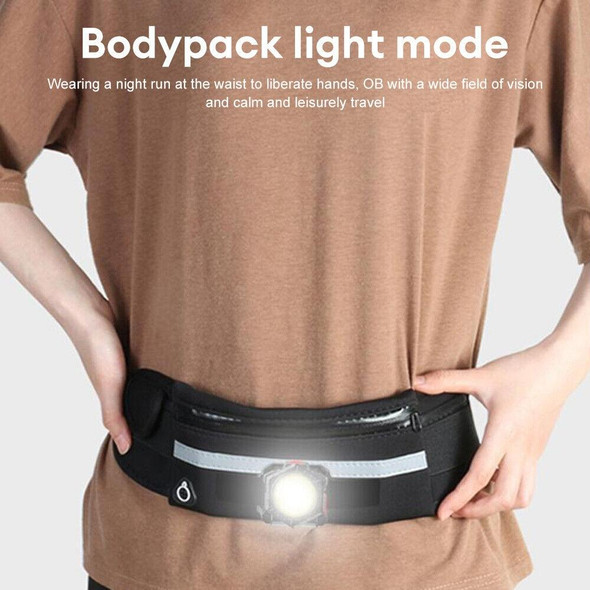 3 in 1 Mini Flashlight Wrist Light Headlight Waist Bag Light