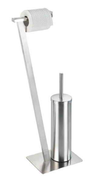 Wenko - Freestanding Toilet Brush - Lirio - Stainless Steel Matt