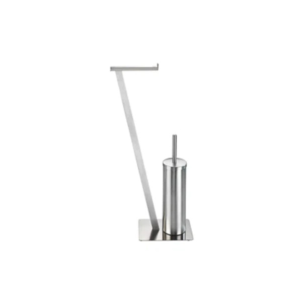 Wenko - Freestanding Toilet Brush - Lirio - Stainless Steel Matt