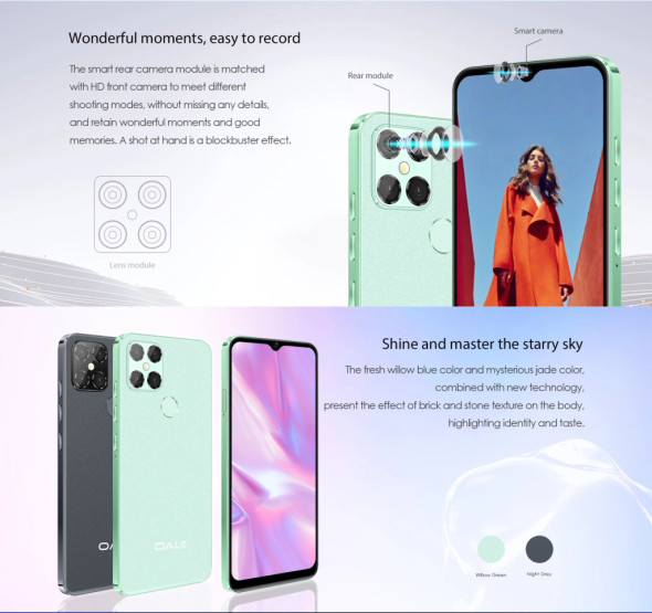 MP4 Player with Bluetooth and WiFi, 4in IPS Full Touch HD Screen Android  MP4 Player, Octa Core MTK Chip, Music Player with Speaker (Sky Color)